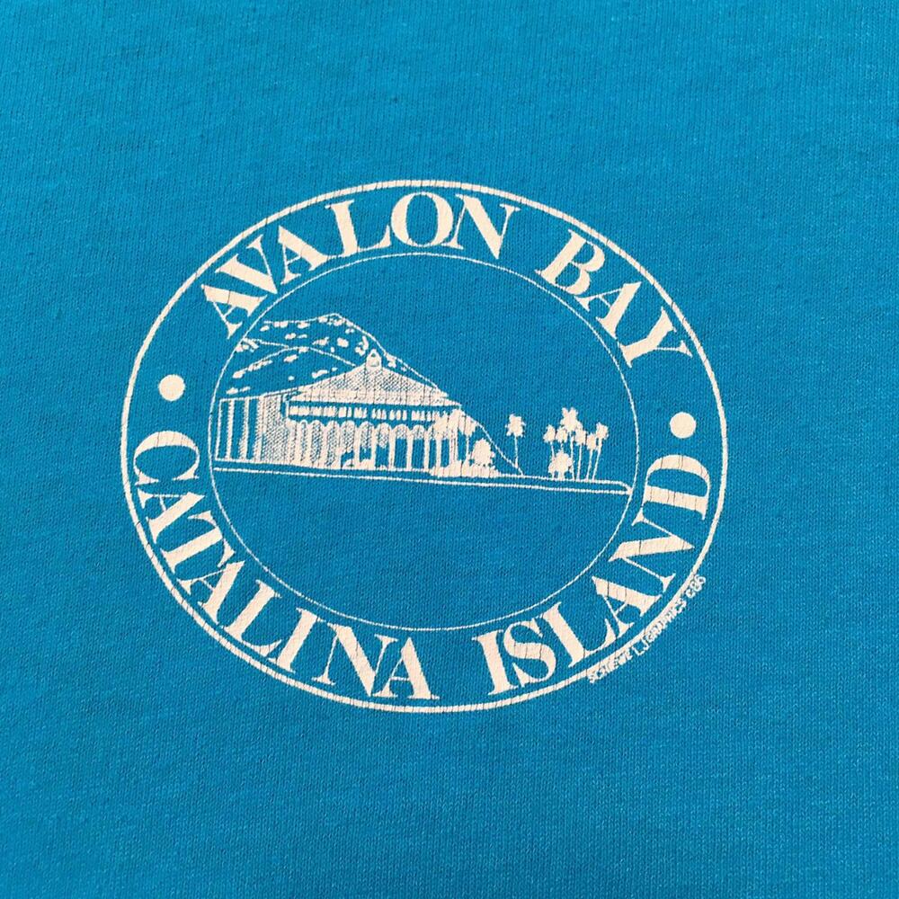 Vtg -Catalina Island Camp-T-shirt Adult XL - Single Stitch BLUE AVALON - Picture 6 of 11